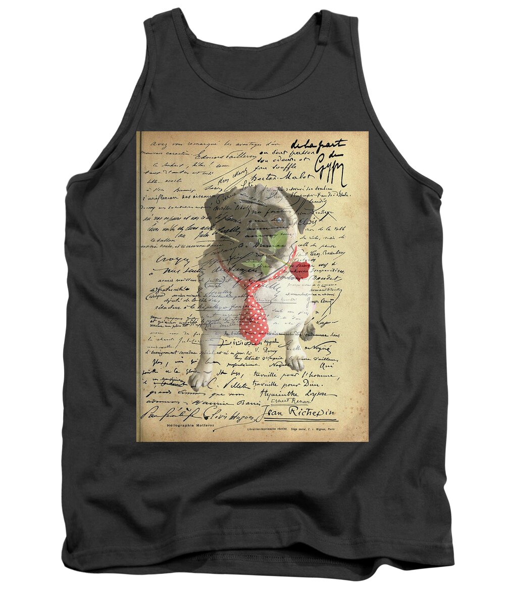 Pug Tank Top featuring the photograph Pug in Love by Jackson Pearson