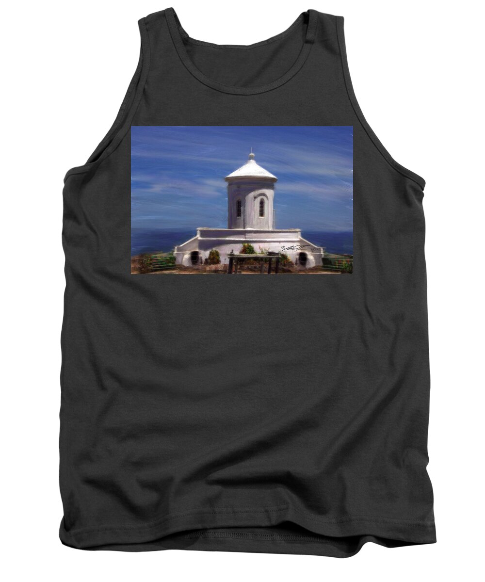 Vacation Tank Top featuring the painting Punta del Este, Uruguay by Dale Turner