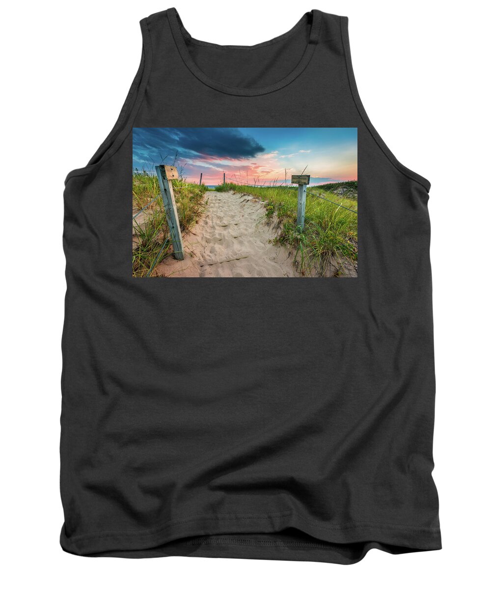 Clouds Tank Top featuring the photograph Pure Michigan Sunset by Sebastian Musial
