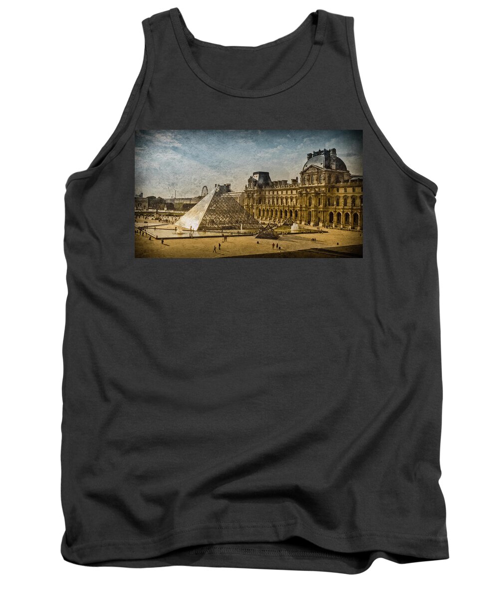 France Tank Top featuring the photograph Paris, France - Pyramide by Mark Forte
