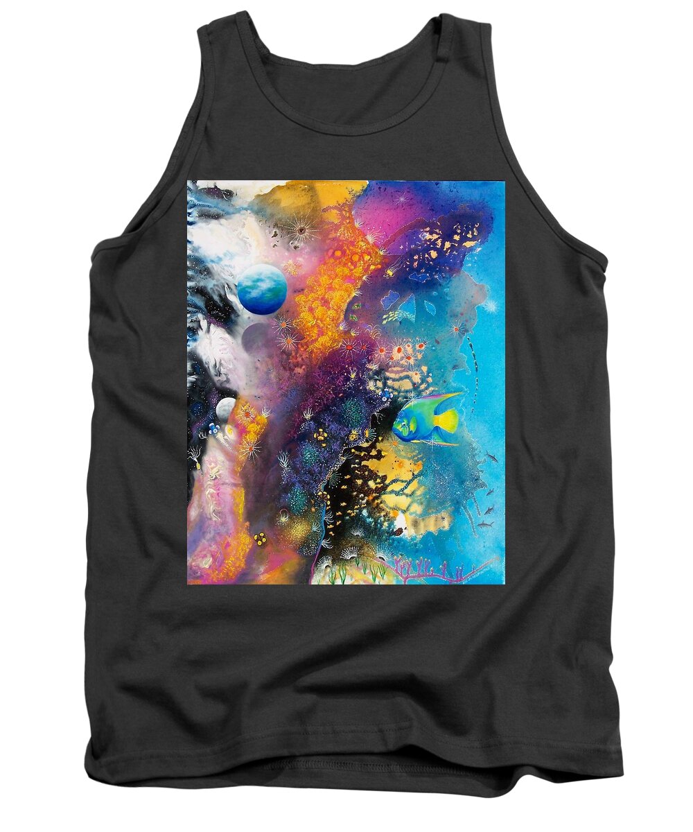 Beach House Tank Top featuring the painting Queen of the Reef by Lee Pantas