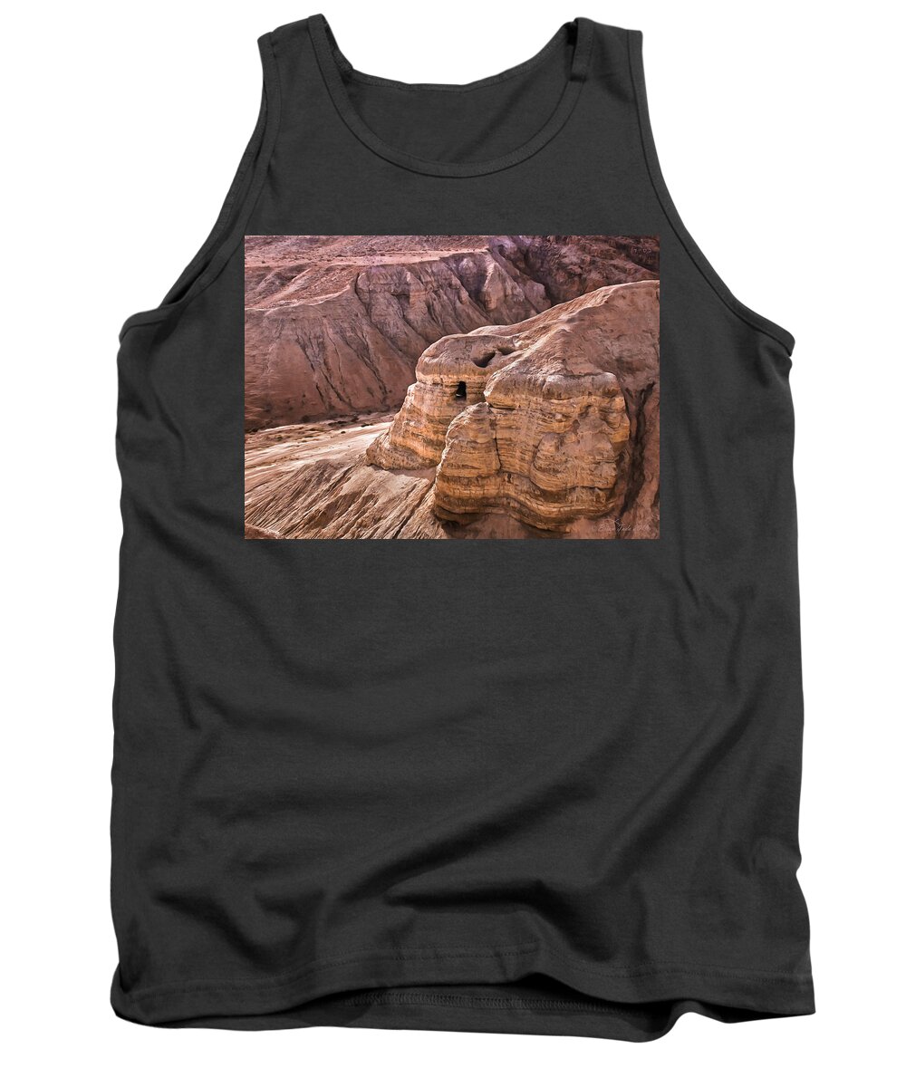 Landscape Tank Top featuring the photograph Qumran Cave 4, Israel by Brian Tada