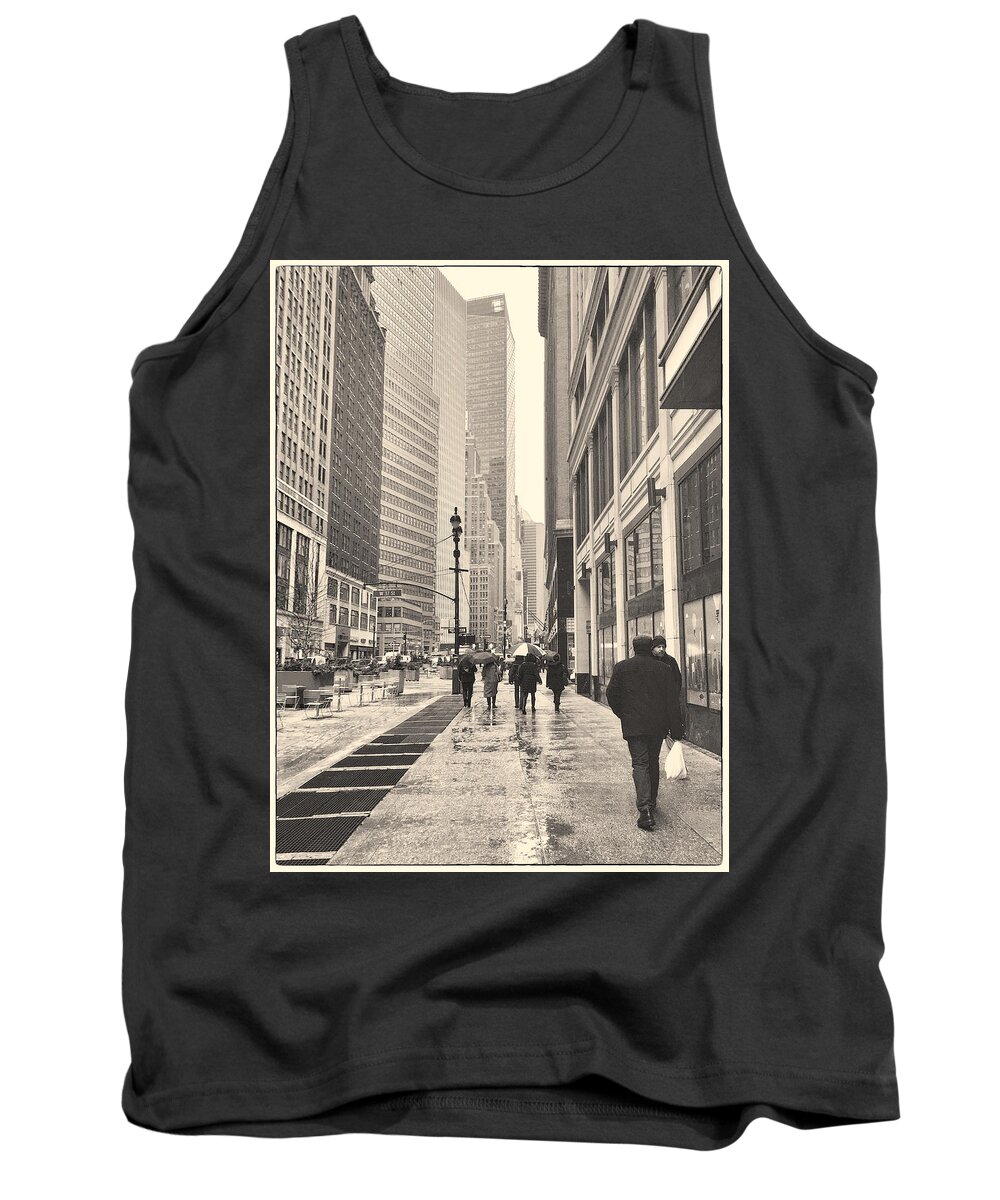 City Tank Top featuring the photograph Rain in the City by Sandi Kroll