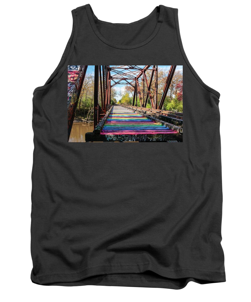 Cook County Forest Preserve Tank Top featuring the photograph Rainbow Bridge by Todd Bannor