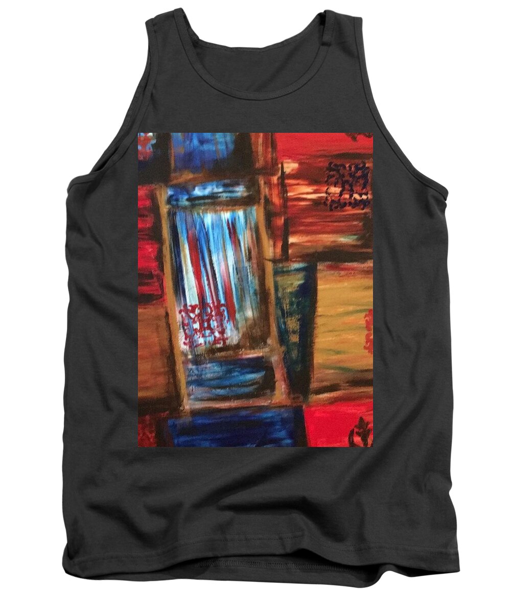 Portals Abstract Tank Top featuring the painting Rare Passage by Dottie Visker