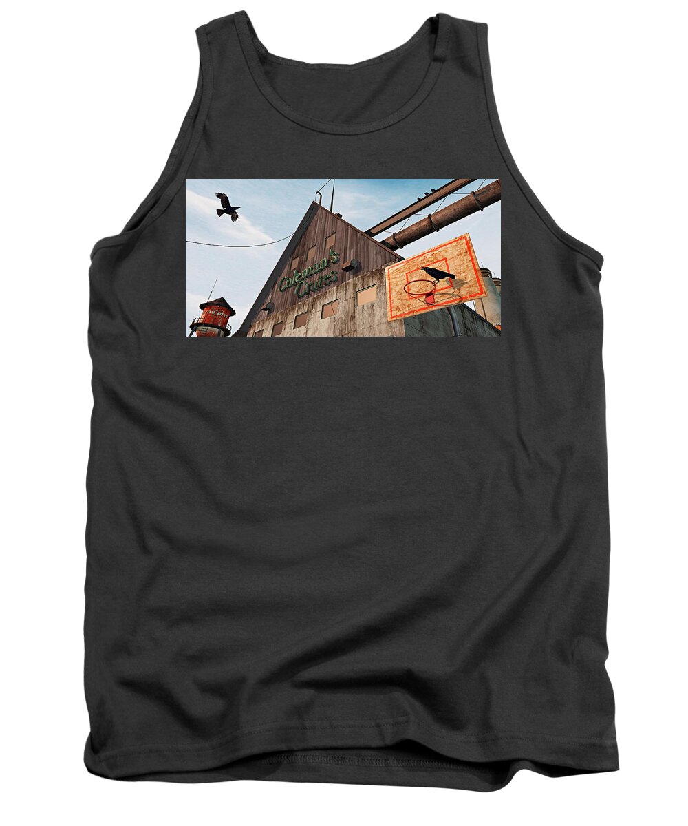 Ravens Tank Top featuring the painting Game On by Peter J Sucy