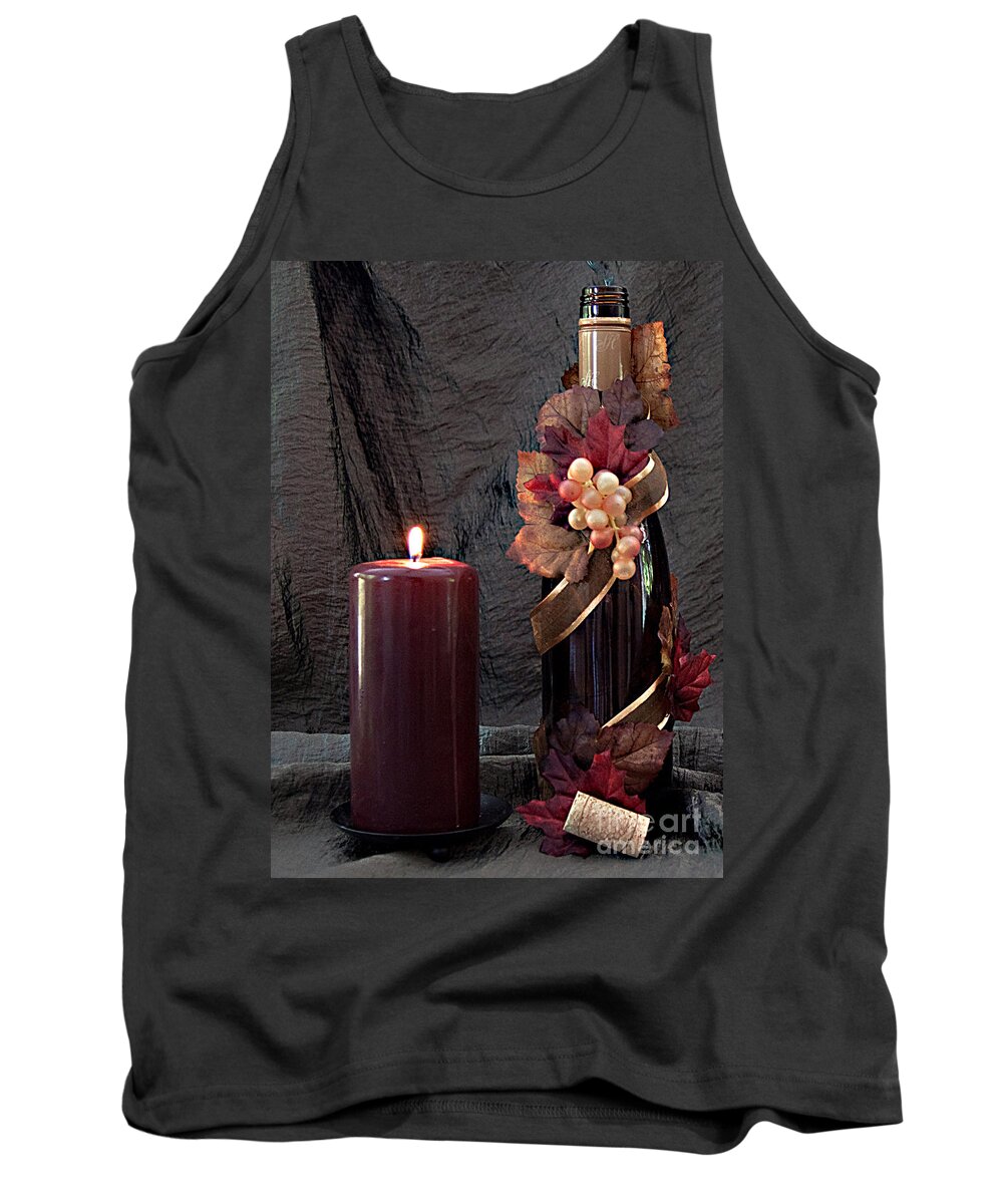 Still Life Tank Top featuring the photograph Ready for a Romantic Evening by Sherry Hallemeier