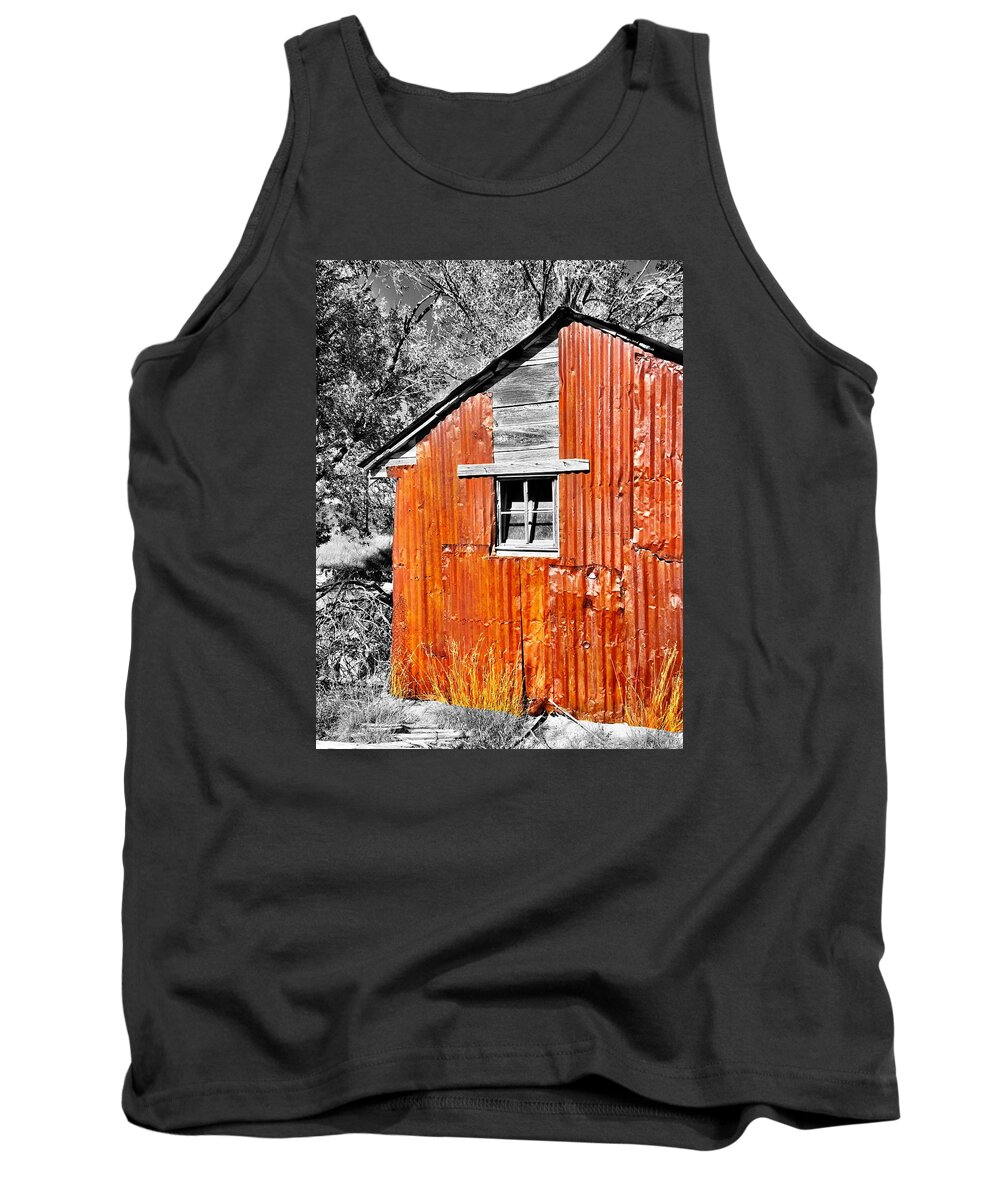 Old Buildings Tank Top featuring the photograph Red Armor by Brad Hodges