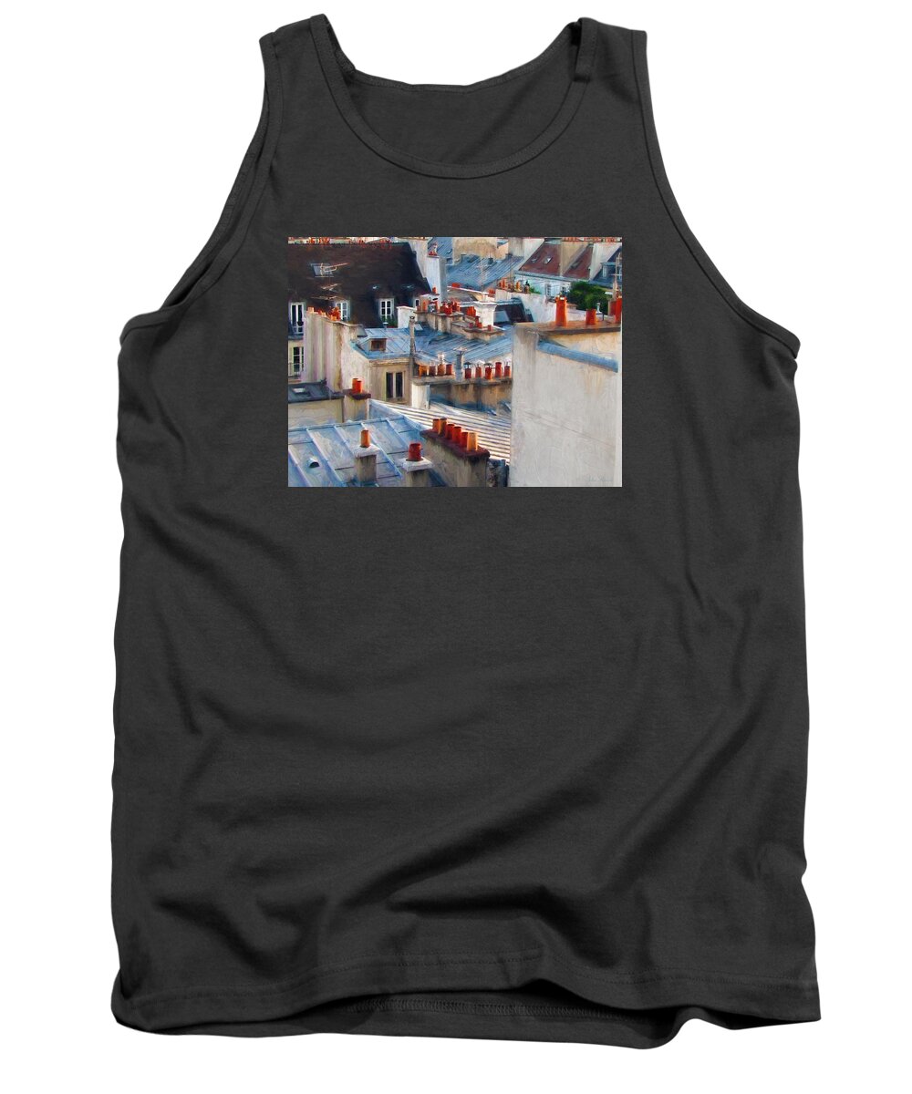 Chimneys Tank Top featuring the photograph Red Chimneys by John Rivera