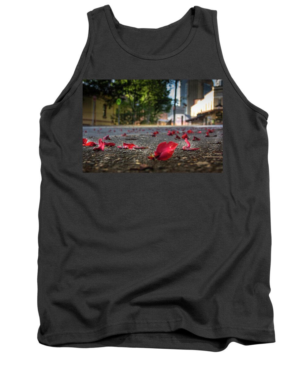 Australia Tank Top featuring the photograph Red Flower Petals by Kenny Thomas