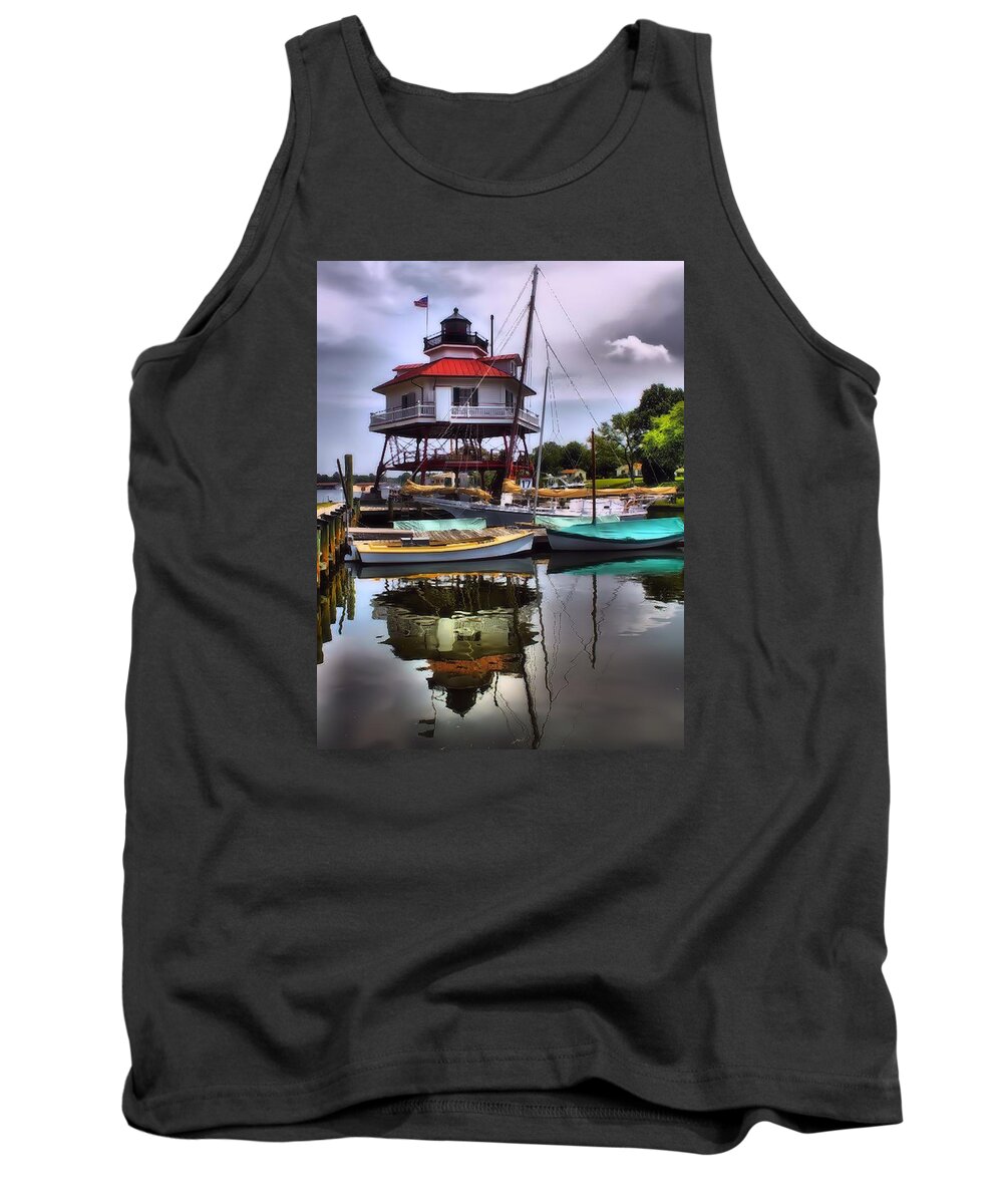 Landscape Tank Top featuring the photograph Reflections On Golden Creek by Robert McCubbin
