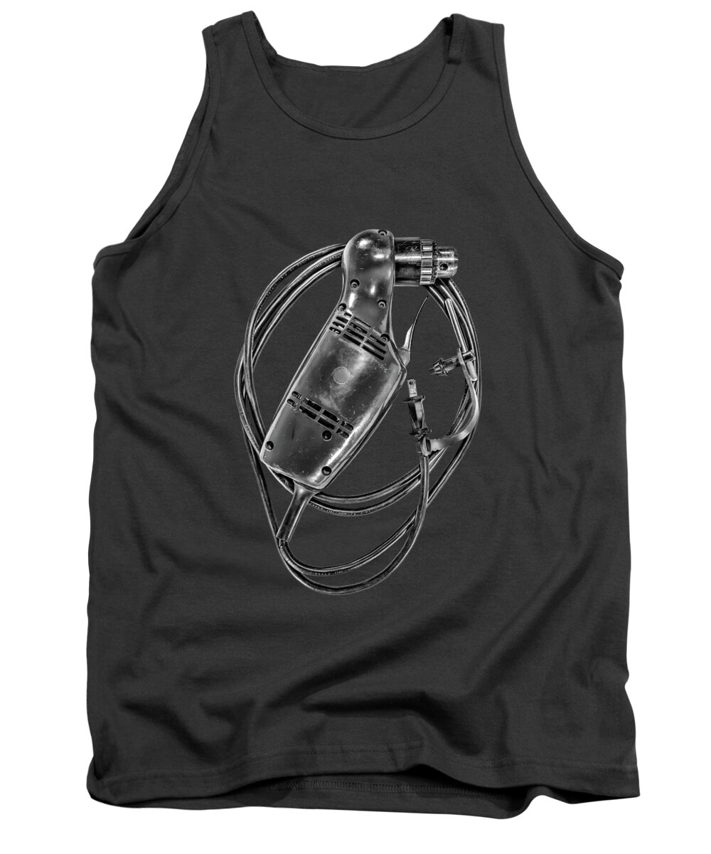 Antique Tank Top featuring the photograph Right Angle Drill BW by YoPedro