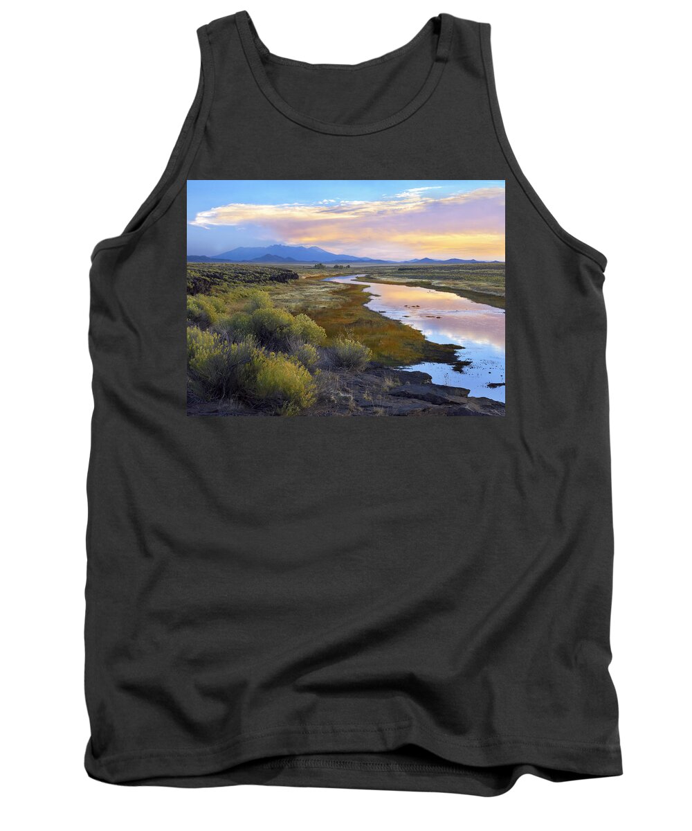 00175176 Tank Top featuring the photograph Rio Grande And The Sangre De Cristo by Tim Fitzharris