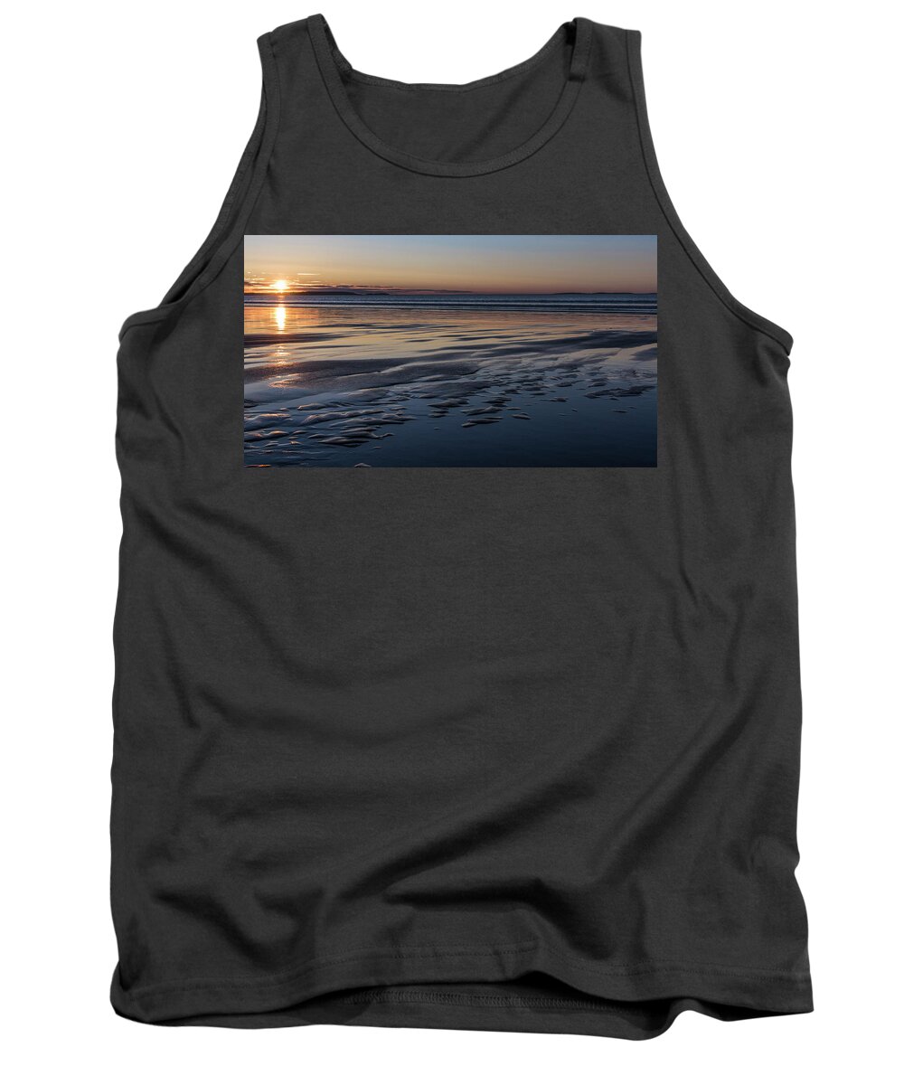 Sand Tank Top featuring the photograph Rippled Sunrise by Holly Ross