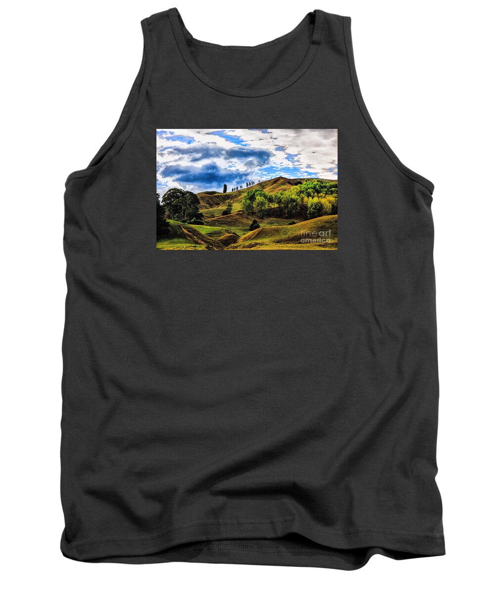 New Zealand Landscapes Tank Top featuring the photograph Rolling Hills by Rick Bragan