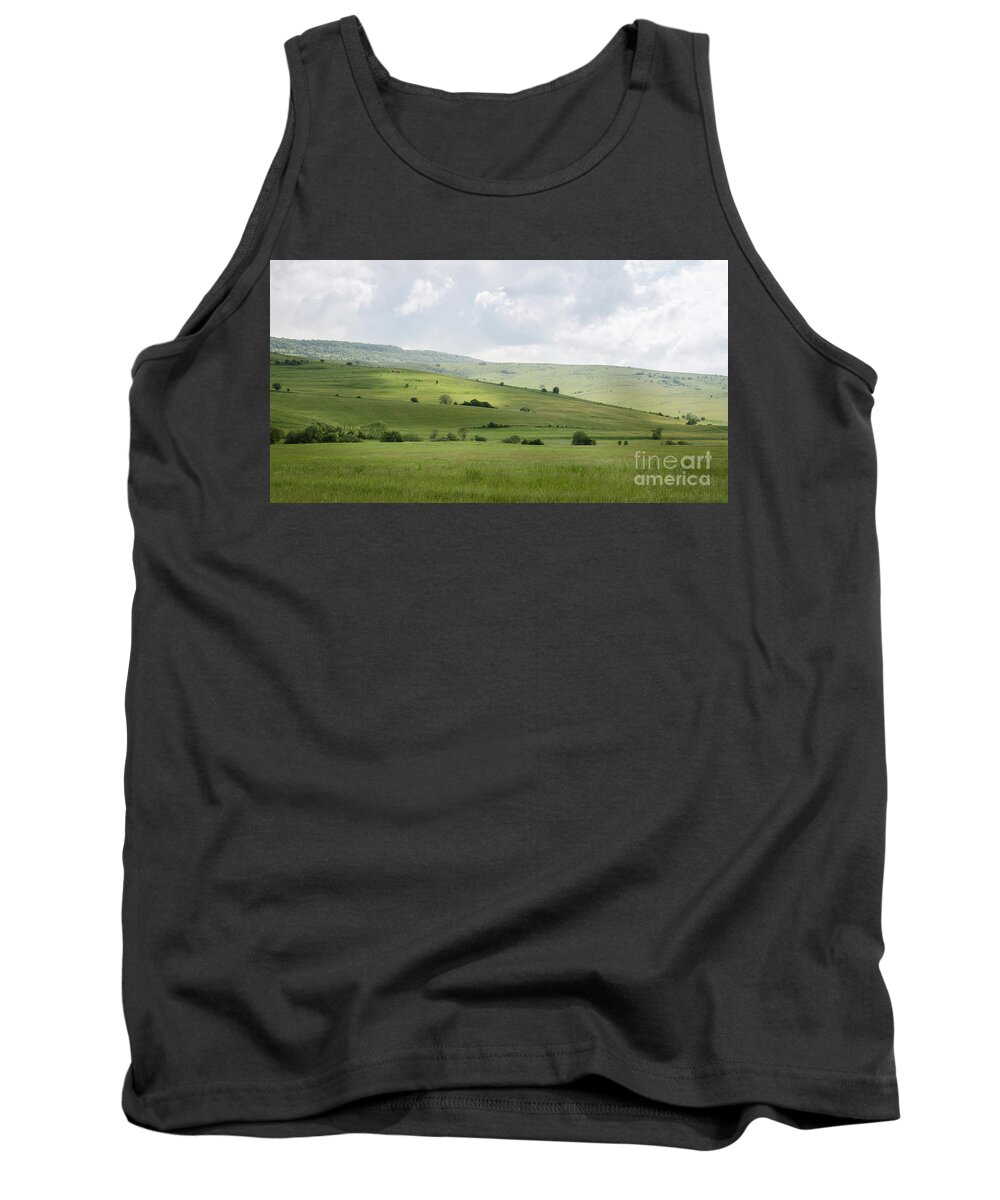 Clouds Tank Top featuring the photograph Rolling Landscape, Romania by Perry Rodriguez
