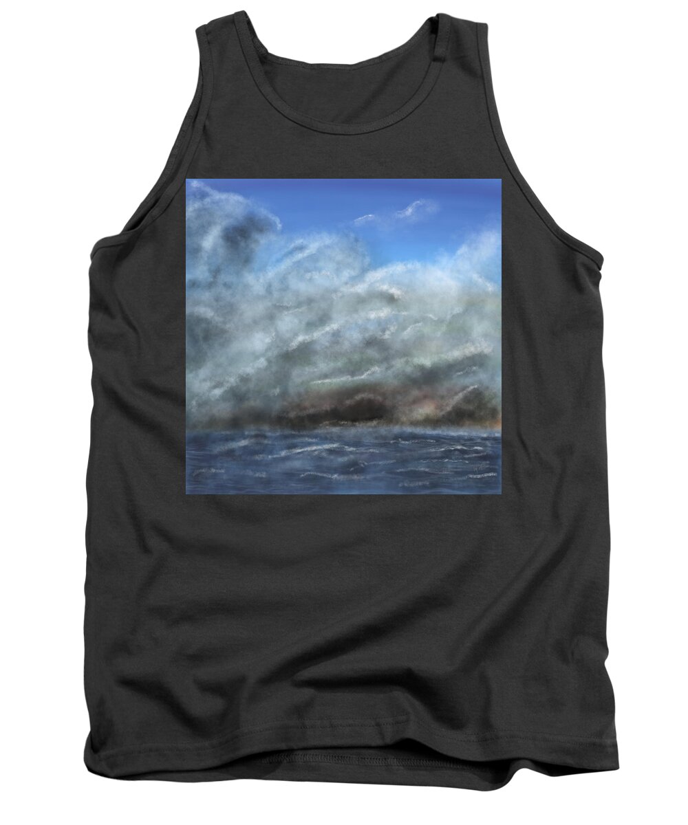 Rolling Thunder Tank Top featuring the digital art Rolling Thunder by Mark Taylor