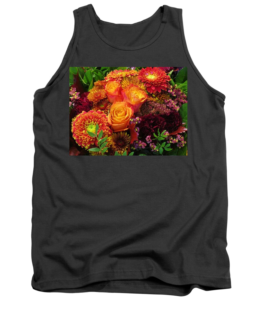 Ornamental Flowers Tank Top featuring the photograph Romance of Autumn by Rosita Larsson
