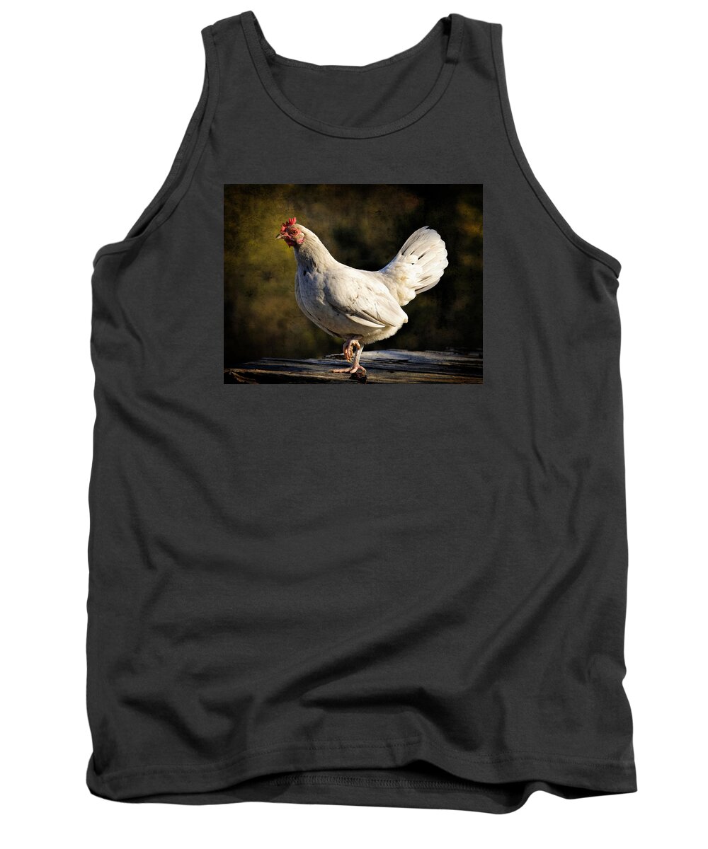 Rooster Tank Top featuring the photograph Stately by Richard Macquade