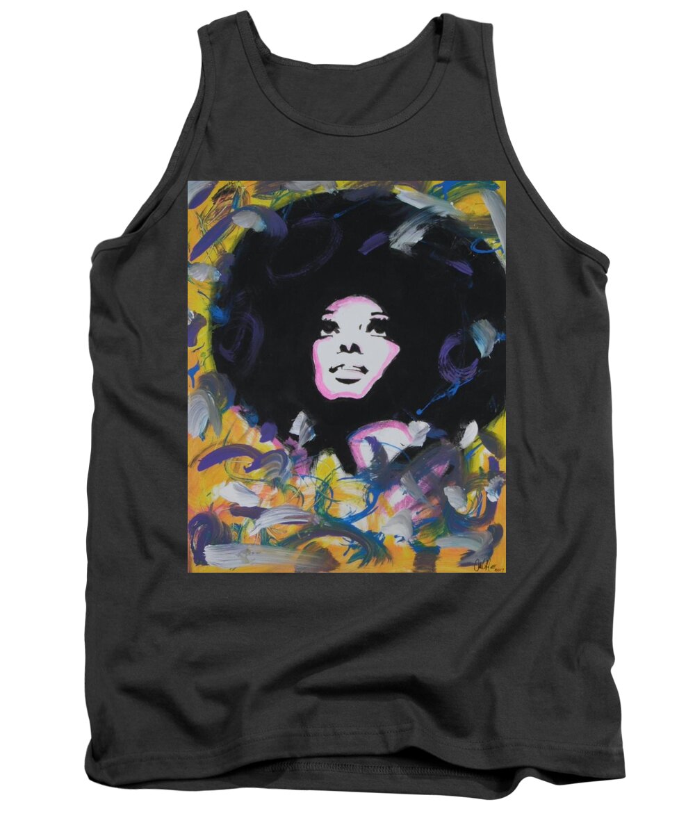 Diana Ross Tank Top featuring the painting Ross Is Boss by Antonio Moore