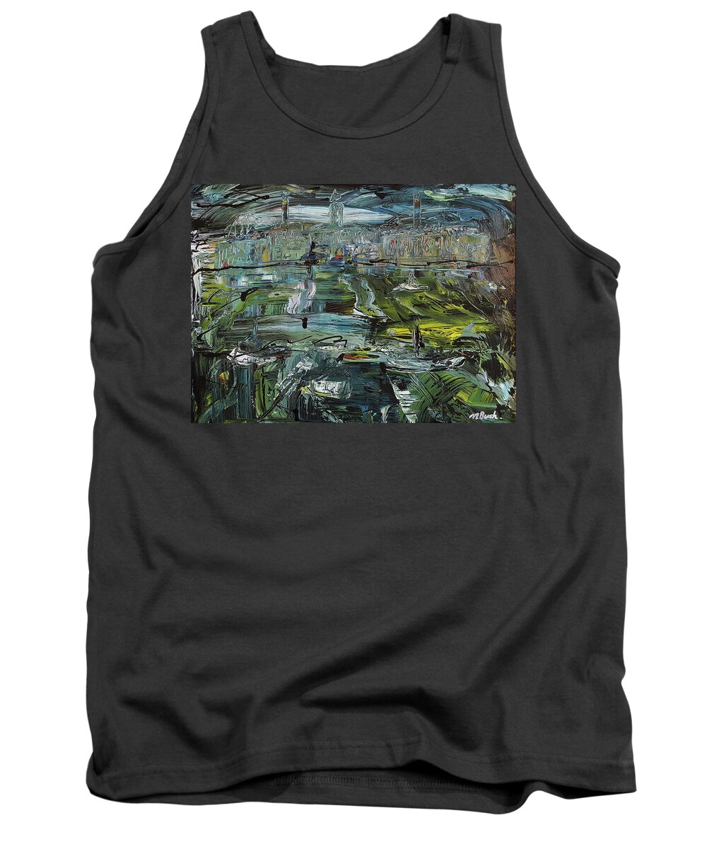  Tank Top featuring the painting Royal William Yard by Moon Light by Martin Bush