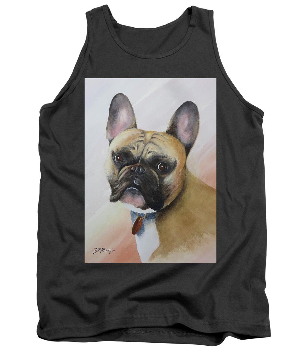 French Bulldog Tank Top featuring the painting Rupert by Joseph Burger