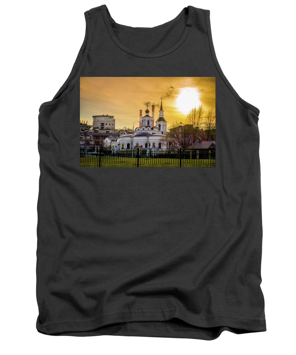 Feast Of The Cross Tank Top featuring the photograph Russian Ortodox Church in Moscow, Russia by Alexey Stiop