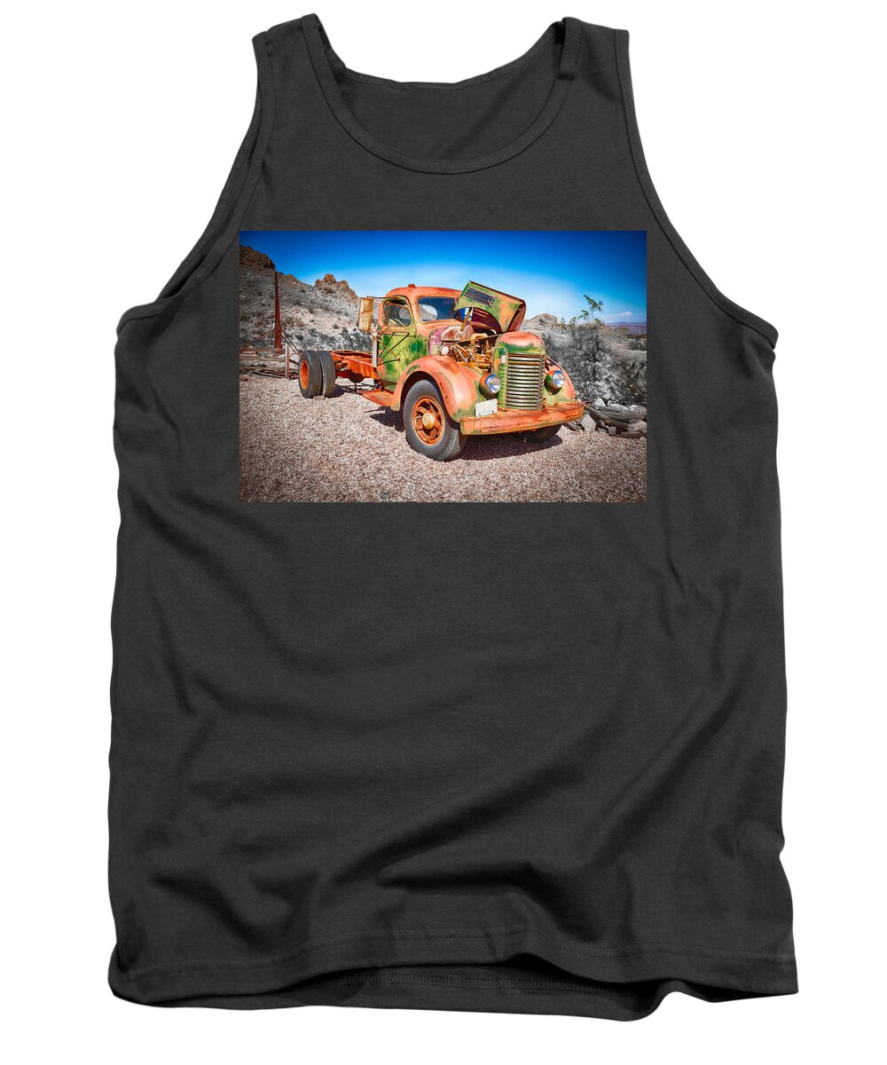 International Harvester Tank Top featuring the photograph Rusted Classics - The International by Mark Rogers