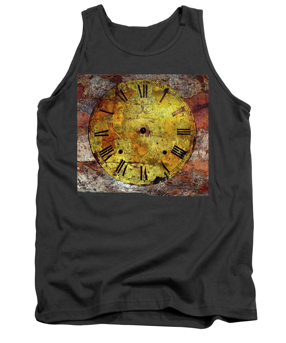 Clock Face Tank Top featuring the photograph Rustic Clock Face by Marie Jamieson