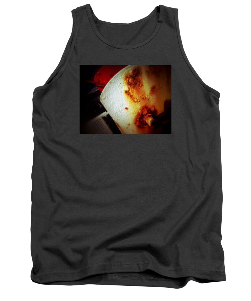 Winch Tank Top featuring the photograph Rusty winch by Olivier Calas