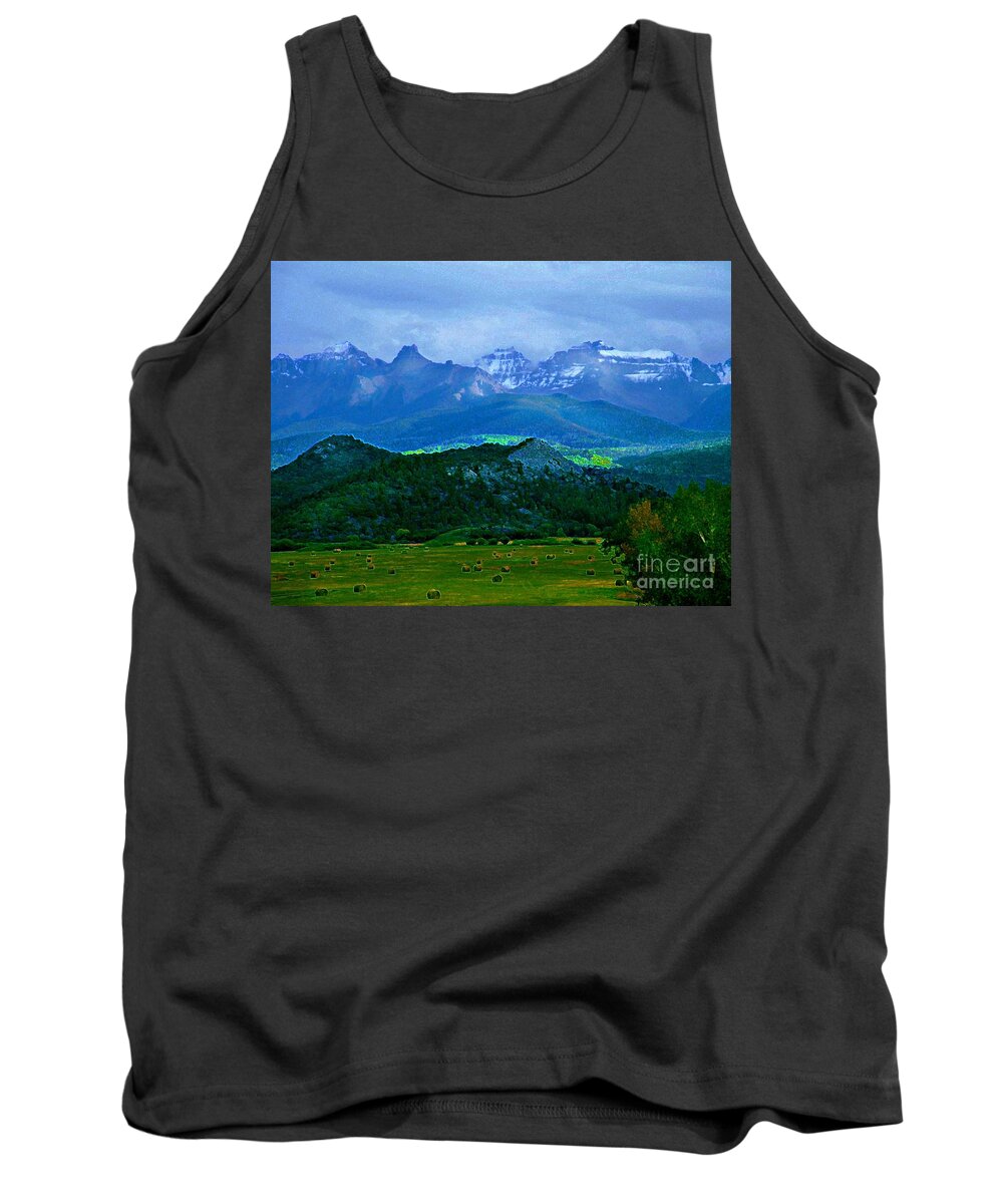 Montrose County Colorado Tank Top featuring the digital art San Jauns late fall by Annie Gibbons