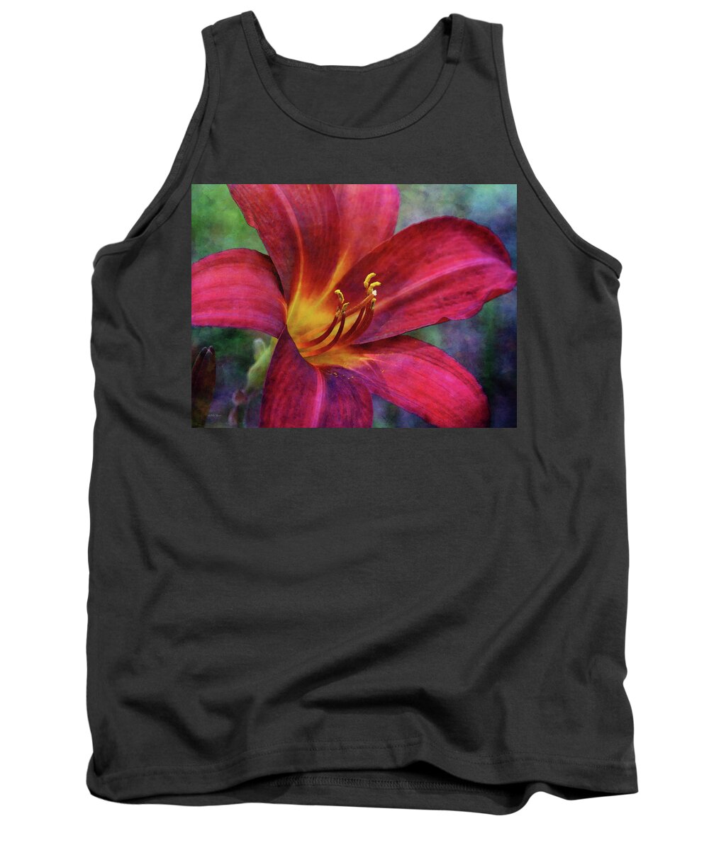 Impressionist Tank Top featuring the photograph Scarlet and Gold Dust 3716 IDP_2 by Steven Ward