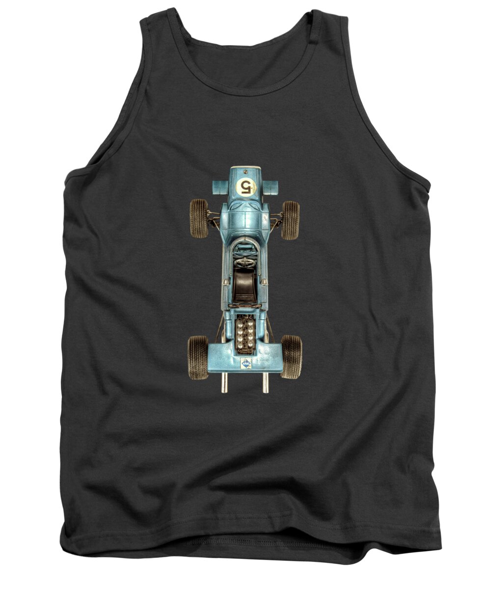 Art Tank Top featuring the photograph Schuco Matra Ford Top on Black by YoPedro