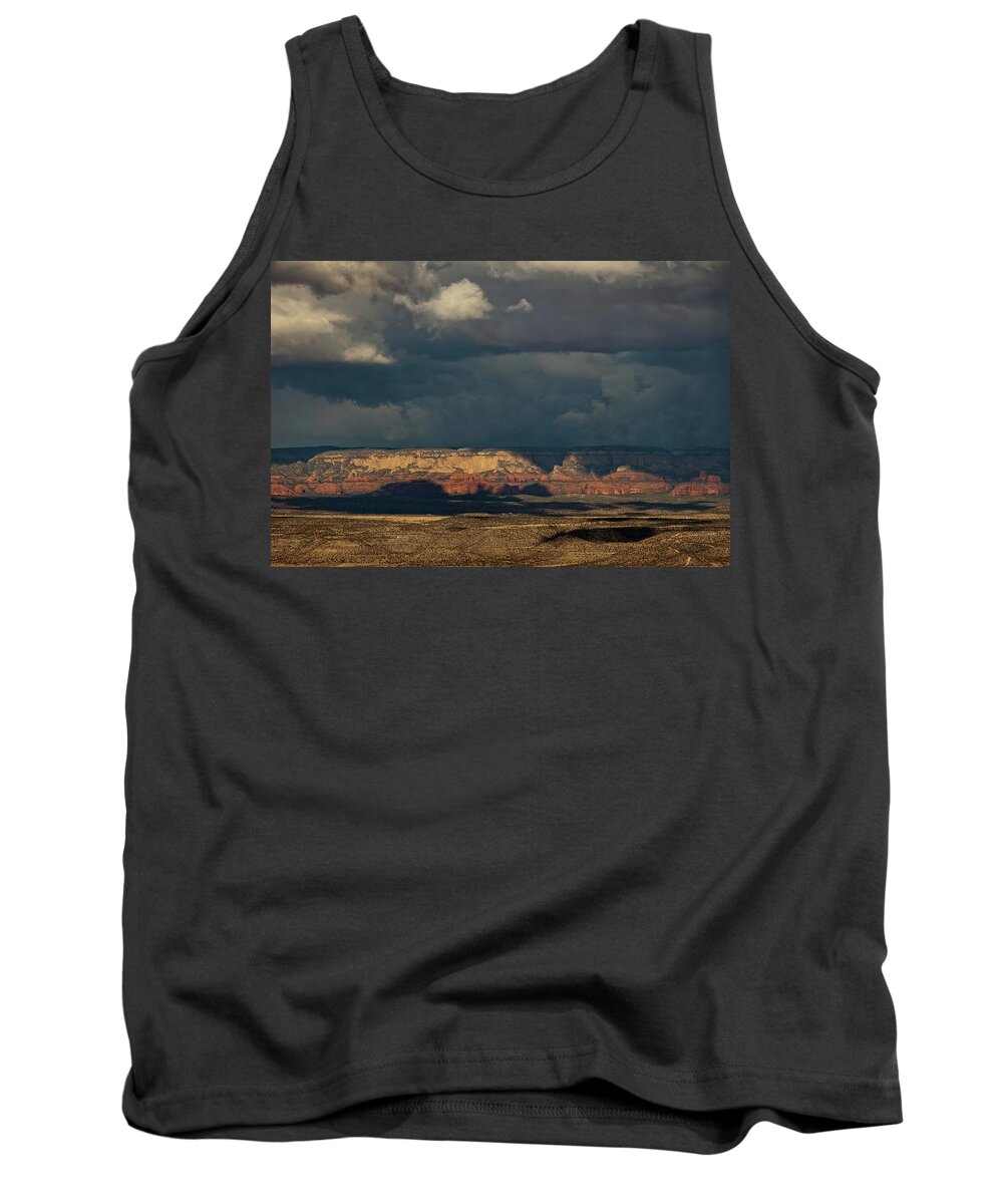 Red Rocks Tank Top featuring the photograph Secret Mountain Wilderness Storm by Ron Chilston