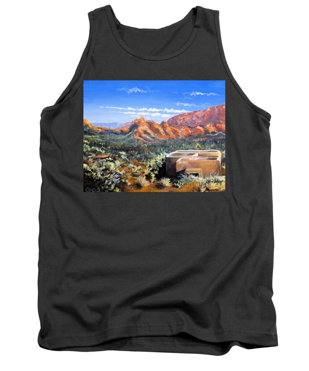 Sedona Tank Top featuring the painting Sedona by Chad Berglund
