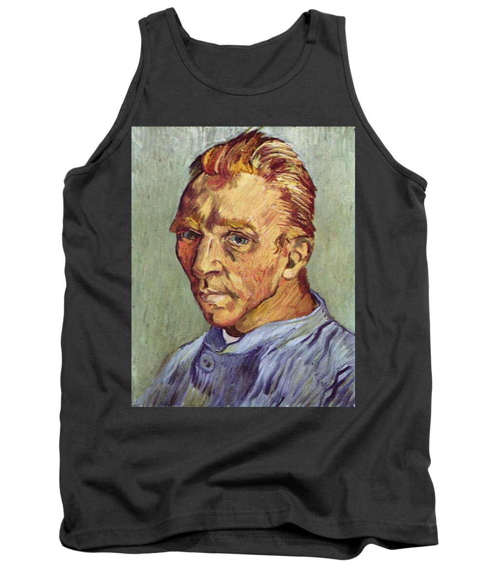 Amsterdam Tank Top featuring the painting Self Portrait 1889 without beard by Vincent Van Gogh