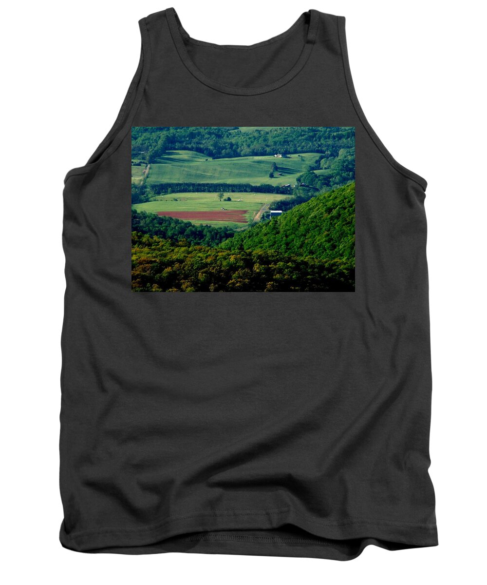 Green Tank Top featuring the photograph Shenandoah Valley 2 by Eileen Brymer