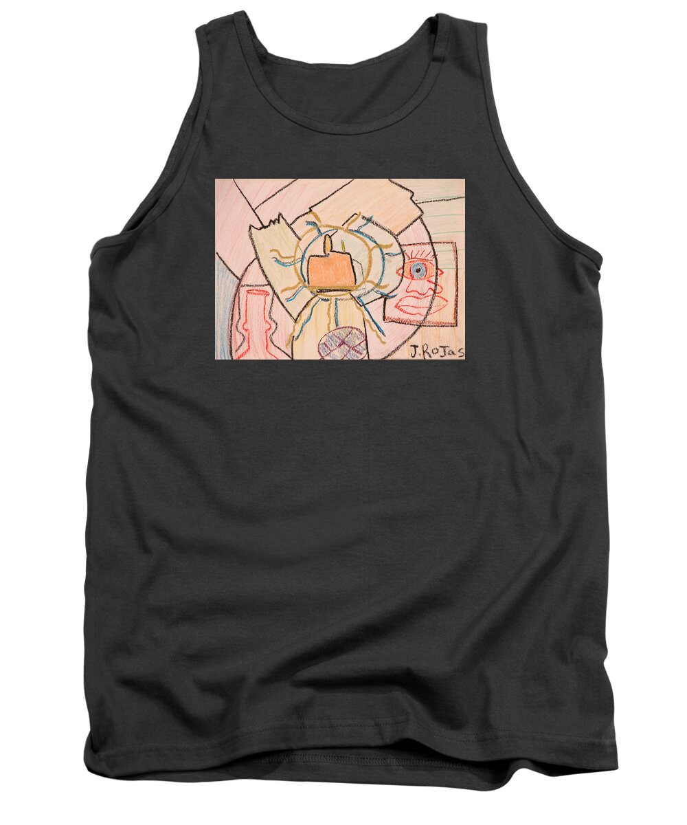 Abstract Tank Top featuring the pastel Shining light by Jose Rojas