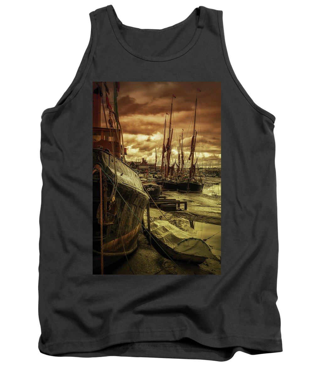 Maldon River Tank Top featuring the photograph Ships from Essex Maldon Estuary by John Williams