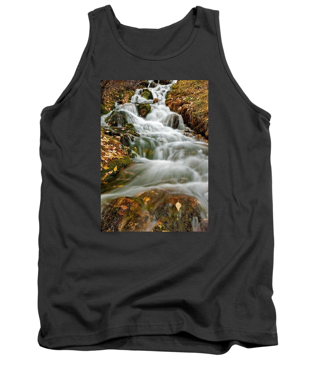 Water Tank Top featuring the photograph Silky Waterfall by Scott Read