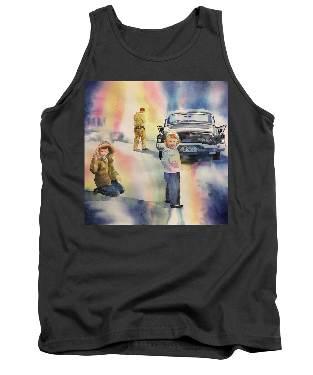  Tank Top featuring the painting Silver Hawk by Tara Moorman