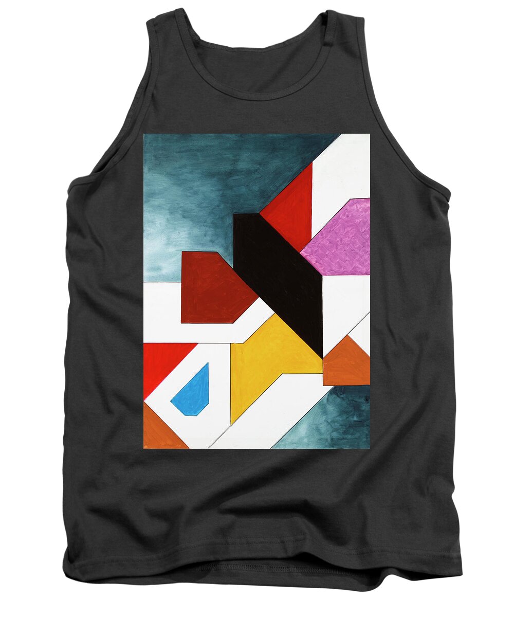 Abstract Tank Top featuring the painting Sinfonia del Universo - Part 2 by Willy Wiedmann