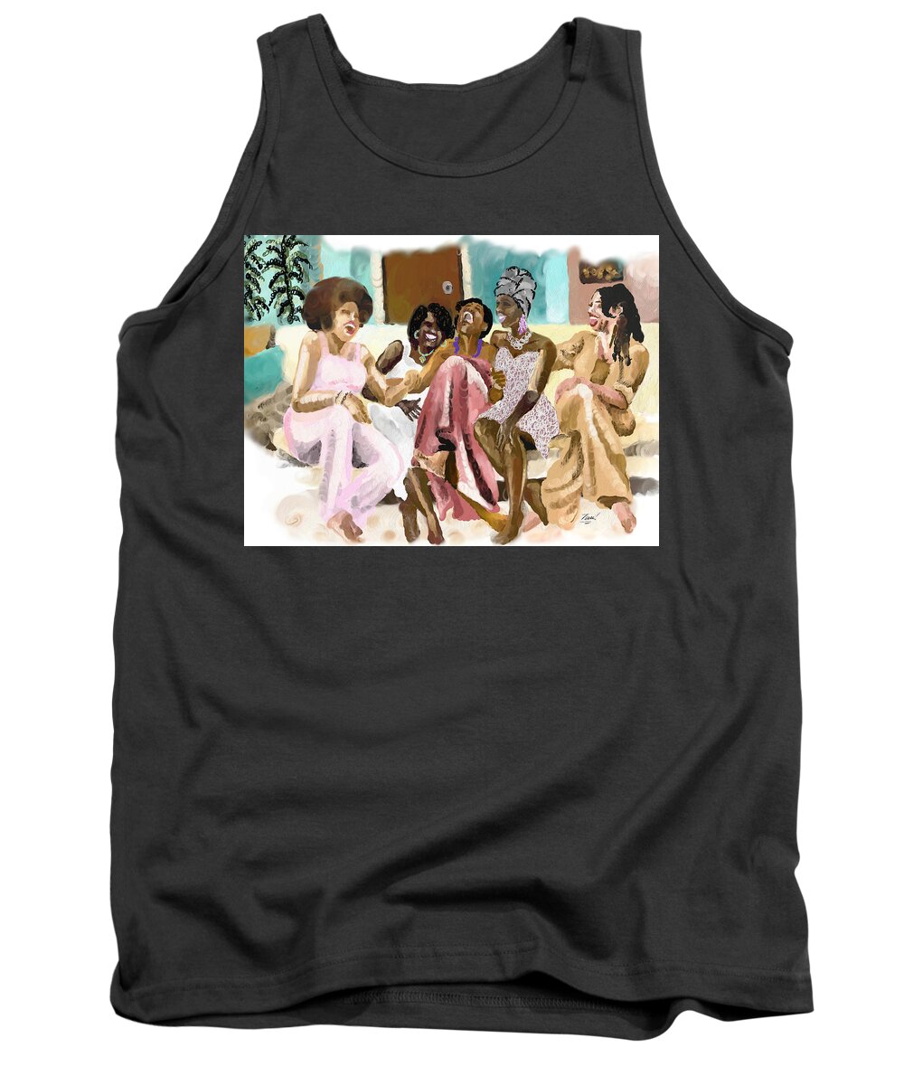 Women Tank Top featuring the drawing Sister Circle by Terri Meredith