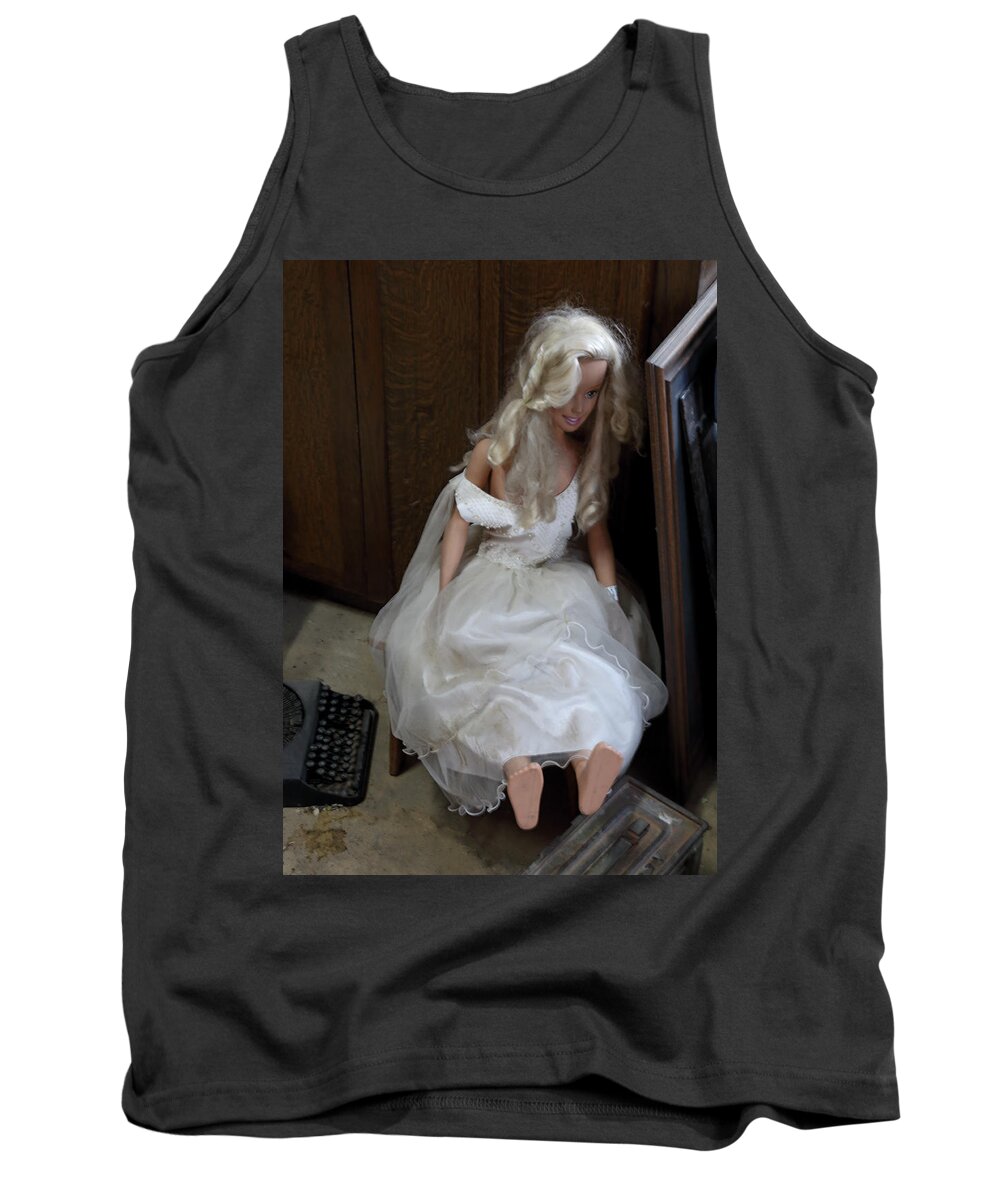 Sitting Doll Tank Top featuring the photograph Sitting Doll by Viktor Savchenko