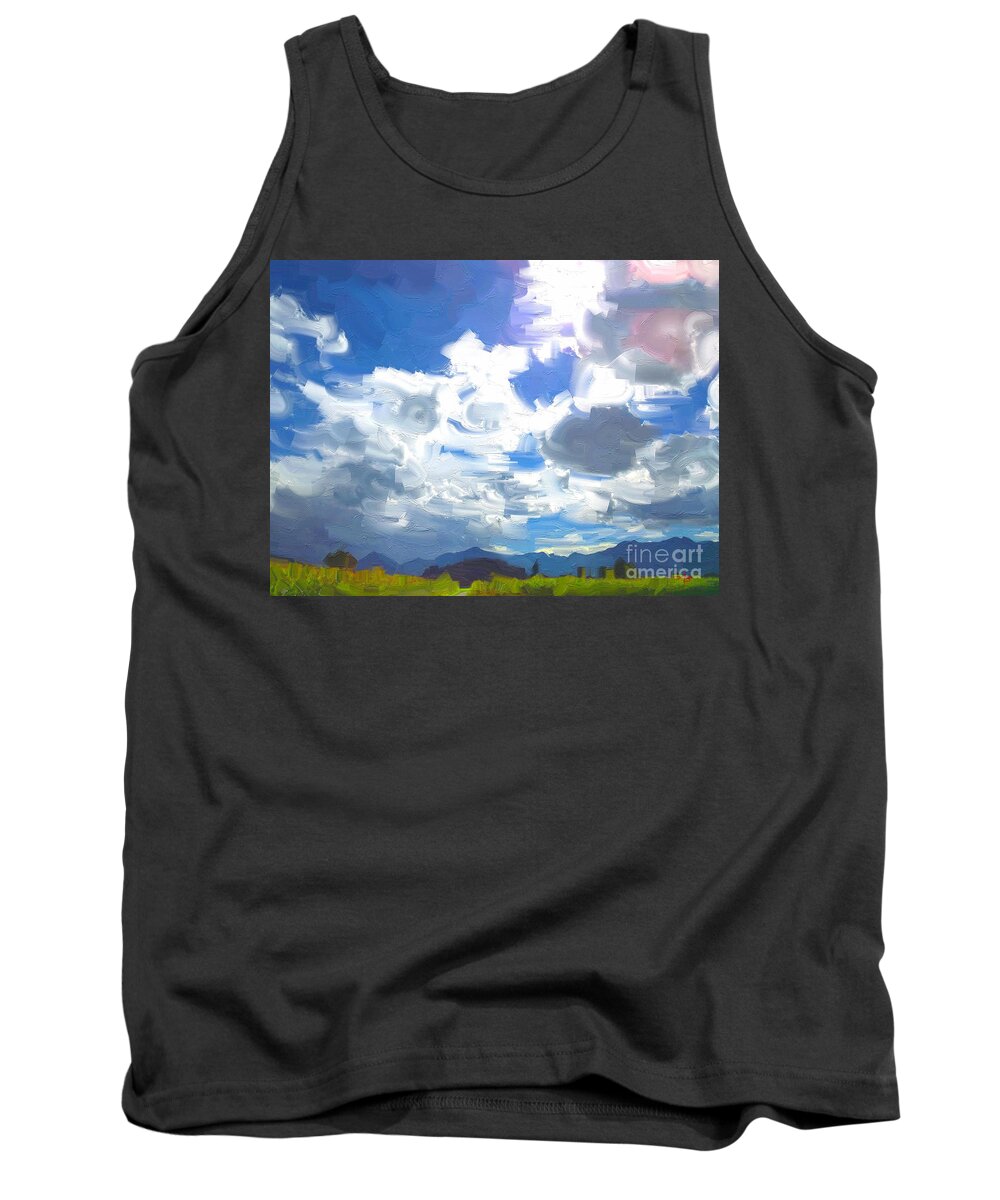 Painting Tank Top featuring the painting Sky by Angie Braun