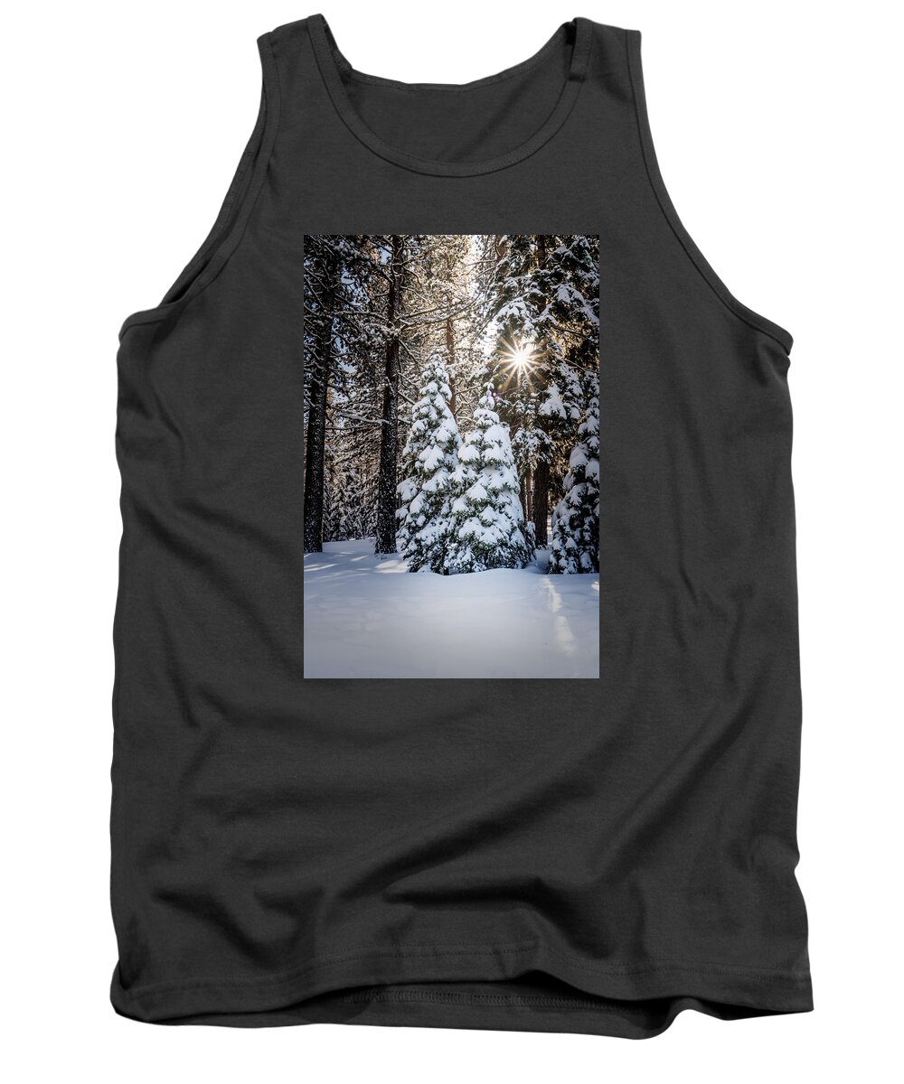 new Fallen Snow Tank Top featuring the photograph Snow on Spooner Summit by Janis Knight
