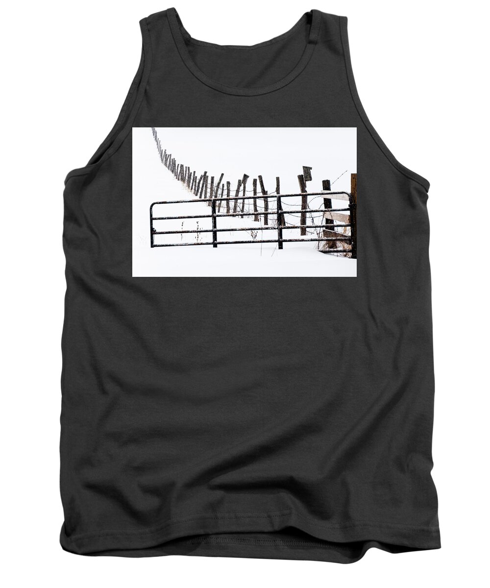 Snowfield Entry Tank Top featuring the photograph Snowfield Entry - by Julie Weber