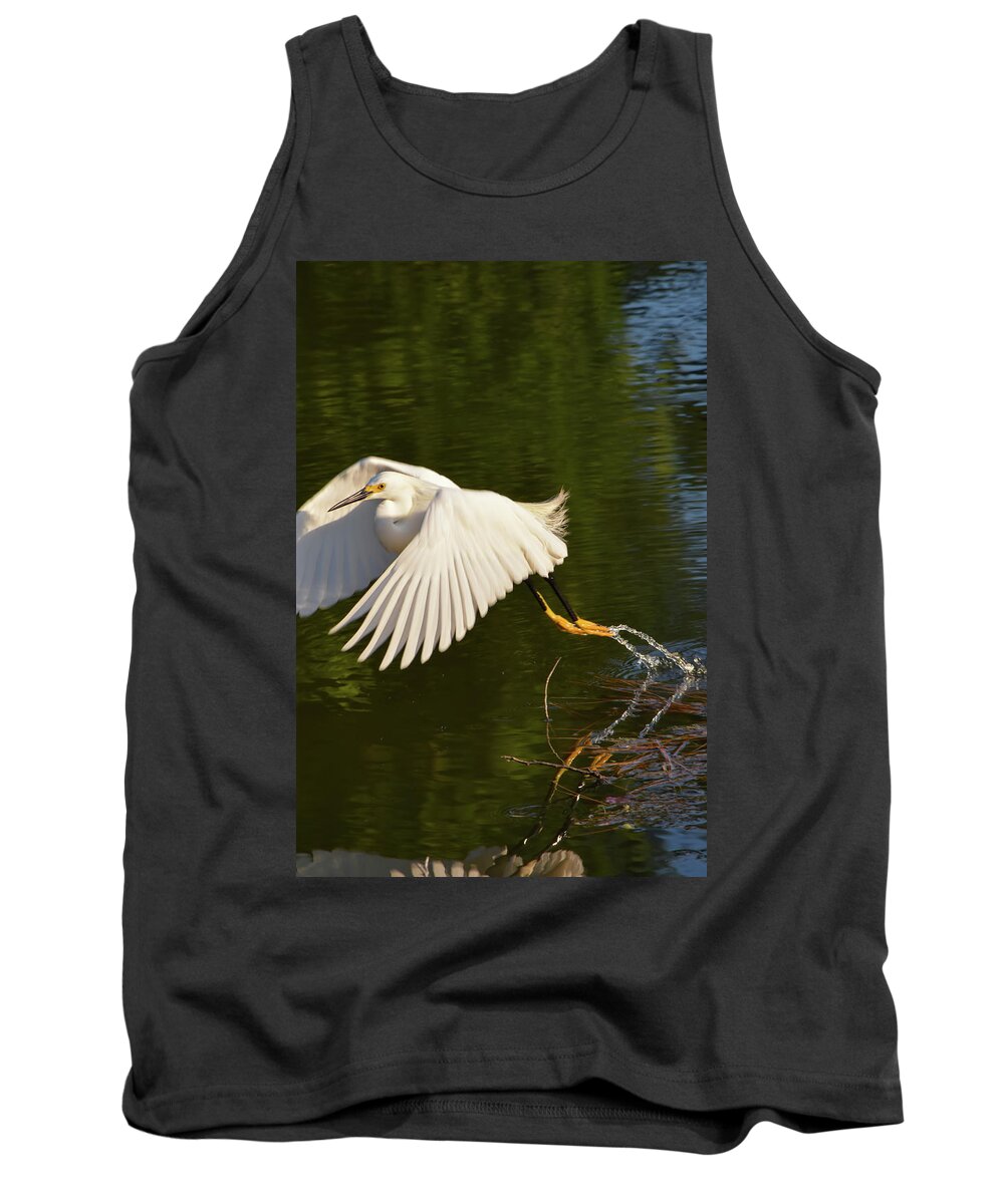 William Tasker Tank Top featuring the photograph Snowy Liftoff by William Tasker