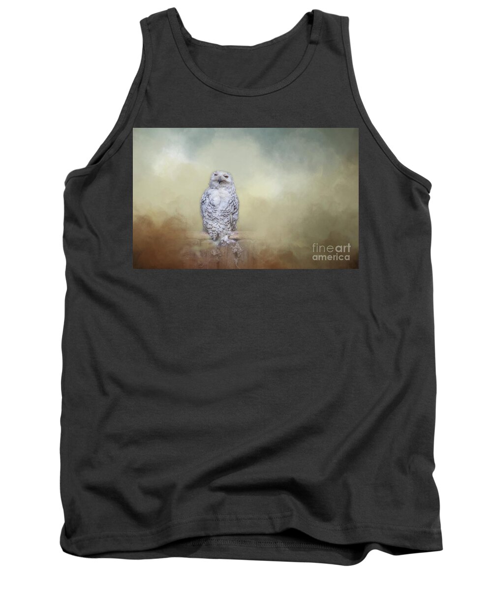 Snowy Owl Tank Top featuring the photograph Snowy Owl by Eva Lechner