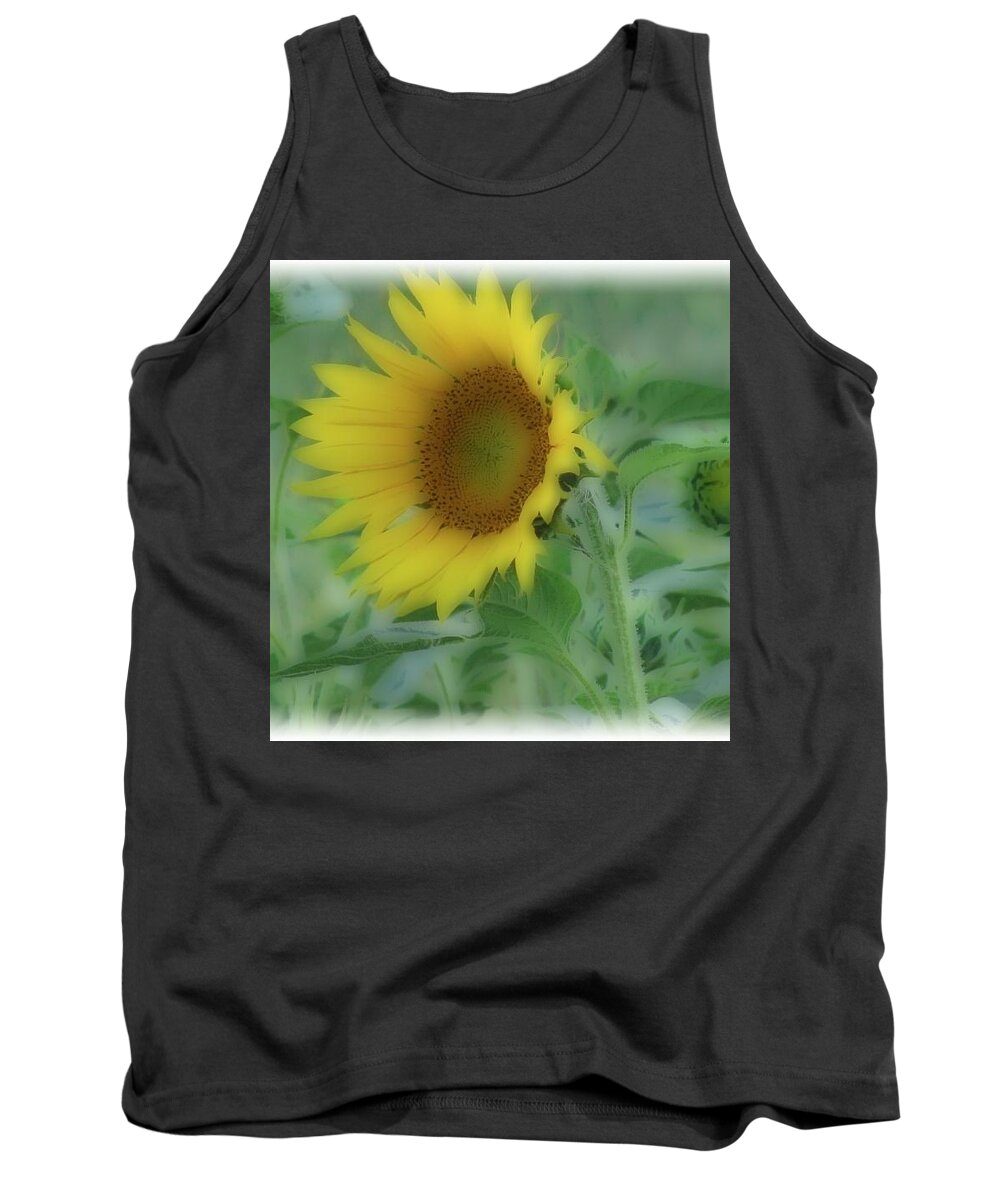 Soft Touch Sunflower Tank Top featuring the photograph Soft Touch Sunflower by Debra   Vatalaro